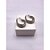 BRINCO ARGOLA AÇO INOX  ELOS ENTRELAÇADOS - PRATEADO - Imagem 2