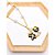 COLAR AÇO INOXIDÁVEL COM PEROLAS PINGENTE ESTRELA DO MAR RESINADO PRETO - DOURADO - Imagem 2