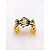 BRACELETE AÇO INOXIDÁVEL CONCHAS RESINADO PRETO - DOURADO - Imagem 2