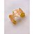 BRACELETE AÇO INOXIDÁVEL CONCHAS RESINADO ROSA - DOURADO - Imagem 1