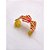 BRACELETE AÇO INOXIDÁVEL CONCHAS RESINADO VERMELHO - DOURADO - Imagem 3