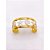 BRACELETE AÇO INOXIDÁVEL ESTRELA DO MAR RESINADO PEROLADO - DOURADO - Imagem 3