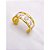 BRACELETE AÇO INOXIDÁVEL ESTRELA DO MAR RESINADO PEROLADO - DOURADO - Imagem 1