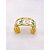 BRACELETE AÇO INOXIDÁVEL ESTRELA DO MAR RESINADO TURQUESA - DOURADO - Imagem 3