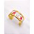 BRACELETE AÇO INOXIDÁVEL ESTRELA DO MAR RESINADO VERMELHO - DOURADO - Imagem 3
