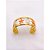 BRACELETE AÇO INOXIDÁVEL ESTRELA DO MAR RESINADO SALMON - DOURADO - Imagem 2