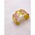 BRACELETE AÇO INOXIDÁVEL BORBOLETAS RESINADO ROSA - DOURADO - Imagem 3