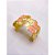 BRACELETE AÇO INOXIDÁVEL BORBOLETAS RESINADO SALMON - DOURADO - Imagem 3
