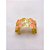 BRACELETE AÇO INOXIDÁVEL BORBOLETAS RESINADO SALMON - DOURADO - Imagem 2