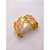BRACELETE AÇO INOXIDÁVEL BORBOLETAS RESINADO SALMON - DOURADO - Imagem 1