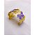BRACELETE AÇO INOXIDÁVEL BORBOLETAS RESINADO LAVANDA - DOURADO - Imagem 2