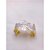 BRACELETE AÇO INOXIDÁVEL FLOR ESMALTADO BRANCO - DOURADO - Imagem 3
