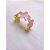 BRACELETE AÇO INOXIDÁVEL FLOR ESMALTADO ROSA - DOURADO - Imagem 3