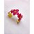 BRACELETE AÇO INOXIDÁVEL FLOR ESMALTADO VERMELHO - DOURADO - Imagem 2