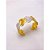 BRACELETE AÇO INOXIDÁVEL CORAÇÕES RESINADO PEROLADO - DOURADO - Imagem 2