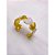 BRACELETE AÇO INOXIDÁVEL CORAÇÕES RESINADO PEROLADO - DOURADO - Imagem 3