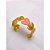 BRACELETE AÇO INOXIDÁVEL CORAÇÕES RESINADO SALMON - DOURADO - Imagem 3