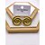BRINCO AÇO INOXIDÁVEL ESPIRAL COM DETALHES - DOURADO - Imagem 1
