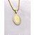 COLAR AÇO INOXIDÁVEL 45CM PINGENTE OVAL VIRGEM MARIA DUPLA FACE PEROLADO - DOURADO - Imagem 2