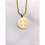 COLAR AÇO INOXIDÁVEL 45CM PINGENTE REDONDO SÃO BENTO DUPLA FACE PEROLADO - DOURADO - Imagem 3