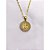 COLAR AÇO INOXIDÁVEL 45CM PINGENTE REDONDO SÃO BENTO CRAVEJADO DUPLA FACE - DOURADO - Imagem 2