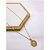 COLAR AÇO INOXIDÁVEL 45CM PINGENTE REDONDO VIRGEM MARIA CRAVEJADO - DOURADO - Imagem 1