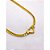 COLAR AÇO INOXIDÁVEL ELO GRUMET TRANÇADO 45CM CORAÇÃO VAZADO - DOURADO - Imagem 2