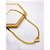 COLAR AÇO INOXIDÁVEL ELO GRUMET TRANÇADO 45CM CORAÇÃO VAZADO - DOURADO - Imagem 4