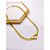 COLAR AÇO INOXIDÁVEL ELO GRUMET TRANÇADO 45CM CORAÇÃO VAZADO - DOURADO - Imagem 1