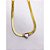 COLAR AÇO INOXIDÁVEL FITA 6MM 45CM CORAÇÃO CRISTAL - DOURADO - Imagem 2
