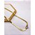 COLAR AÇO INOXIDÁVEL FITA 6MM 45CM CORAÇÃO CRISTAL - DOURADO - Imagem 1