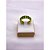 ANEL AÇO INOXIDÁVEL BEZEL FORMATURA PEDRA VERDE ESMERALDA - DOURADO (UNIDADE) - ACOMPANHA CAIXA ROSA - Imagem 1