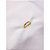 ALIANCA ACO INOXIDAVEL LISA COM PEDRA ZIRCONIA DOURADA 3MM - UNIDADE - Imagem 3