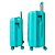 Kit 2 Malas Agua Marinha Azul Claro Roda 360° Cadeado TSA - Swissland - Imagem 4