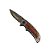 Canivete Semi Automático 5689 Aço Com Arabescos Detalhe Madeira - Browning - Imagem 1