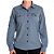 Camisa Hard Safari UV50+ Feminina Cinza Azulado - Hard Adventure - Imagem 3