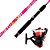 Kit Molinete Fight 200 Vermelho + Vara 1,20m 8-14Lbs 2p Rosa - Imagem 1