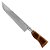 Faca Aço Inox 9'' Cabo Madeira Traços Dourado - Facas Cascavel - Imagem 1