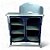 Mesa com Estrutura Alumínio e Tampo MDF 90x49x1,11m Azul - NTK - Imagem 3