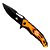 Canivete ZD306 Preto com Laranja  22cm - Albatroz - Imagem 1