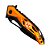 Canivete ZD306 Preto com Laranja  22cm - Albatroz - Imagem 2