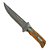 Faca Tática Aço Inox Cabo Madeira Pedra Azul 30cm SLK-A85 - Luatek - Imagem 1