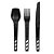 Conjunto De Talheres Preto - Nautika - Imagem 1