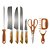 Conjunto Facas 8 Peças Detalhe Madeira Claro EC3420 - Ecooda - Imagem 1