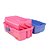 Caixa Plano c/ 2 Bandeijas Cor Rosa 620292 - Plano - Imagem 3