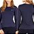 Camiseta Feminia Manga Longa UV50+ Repelente a Inseto Azul Marinho - Oro Adventure - Imagem 3