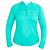 Camiseta Feminina Ziper M/L UPF50+ Verde Agua - Fishing Company - Imagem 3