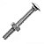 50 Parafuso Frances 3/8 x 6.1/2 Rosca Parcial Zincado com Porca - Imagem 1