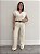 CALÇA WIDELEG JEANS TEXTURIZADA CREME FEMININA - Imagem 1