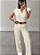 CALÇA WIDELEG JEANS TEXTURIZADA CREME FEMININA - Imagem 3